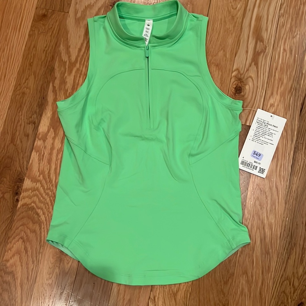 Lululemon Front-Zip Mock-Neck Tennis Tank